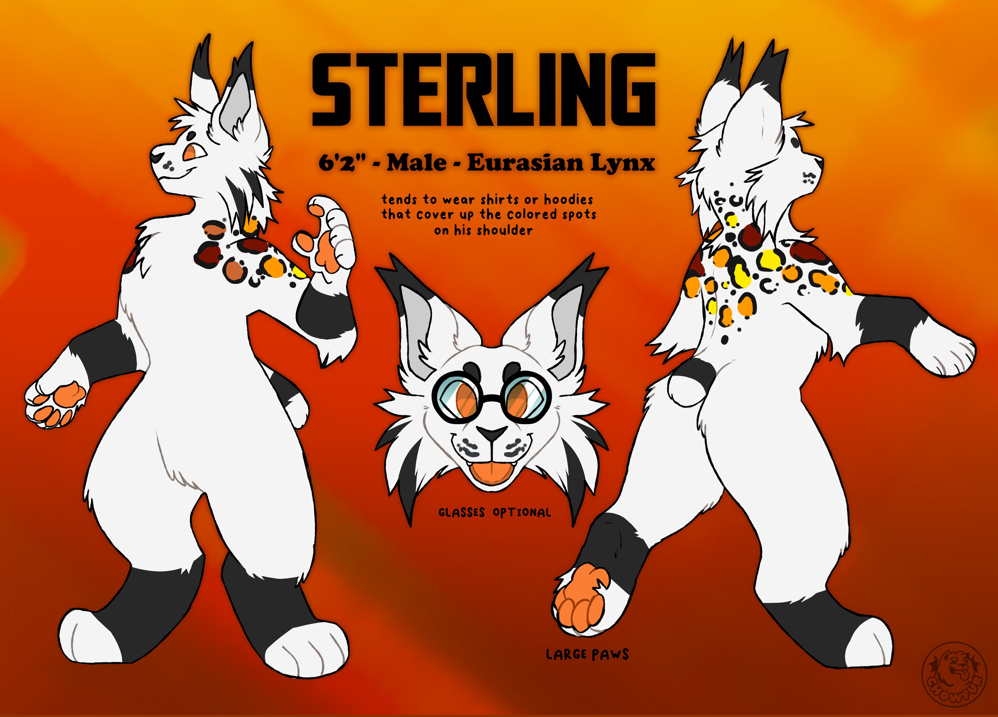 Ref sheet of Sterling, the Lynx